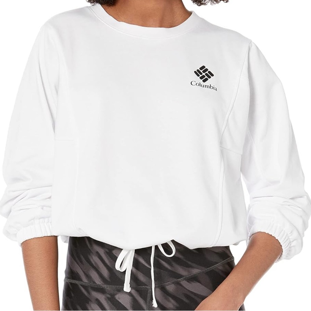 Columbia Women Trek Seasonal Fleece Sweatshirt White Size M